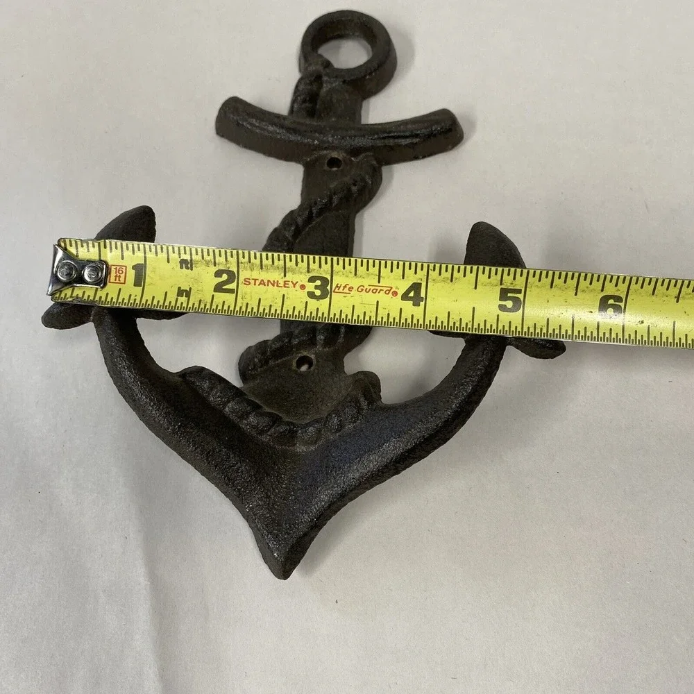 Nautical Cast Iron Anchor Wall Hook Plaque Home Decor